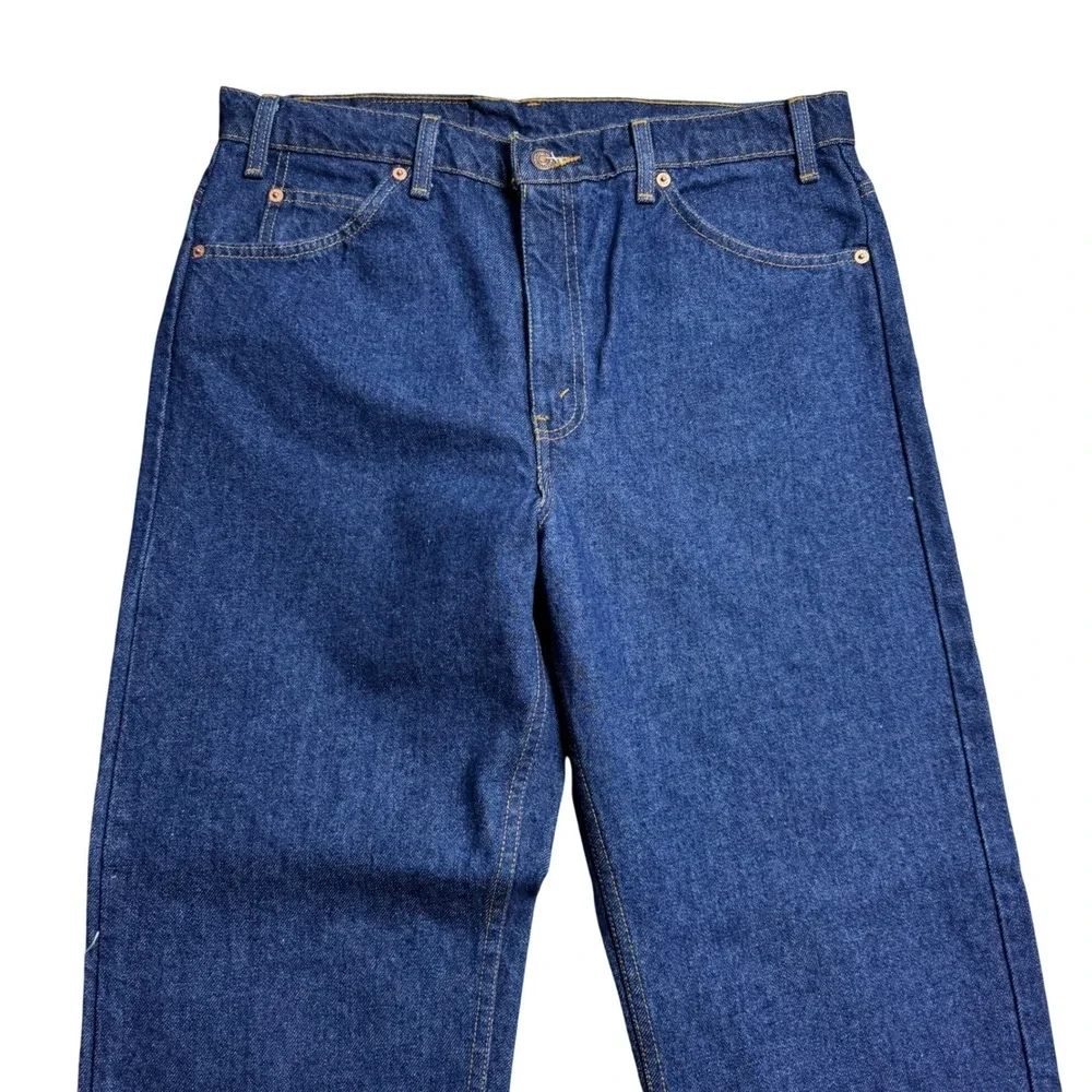 Levi Strauss 505 Mens 36x30 Regular Fit Straight Orange Tab Denim‎ Jeans